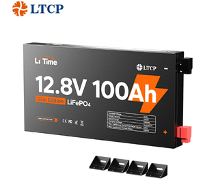 Wholesale US Stock LiTime <b>12V</b> 100AH Slim <b>Battery</b> 2.36 Inch Ultra-Thin Design Lithium Ion <b>Battery</b> Pack for Small Spaces - Product Image 2
