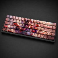 Custom LOL Dumpling Darlings Seraphine 68-Key Side-Printed PBT Dye-Sub OEM Profile Keycaps Set for Mechanical Gaming Keyboard
