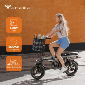 Bicicleta ENGWE T14 con Motor de 250W, Scooter Plegable de 14 Pulgadas, 48V10A, Bicicleta Eléctrica Urbana para Adultos, 25KM/H, T14, Almacén en la UE, Bicicleta Plegable T14 - Product Image 1