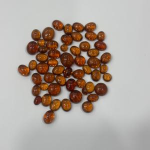 Produit en vrac de pierres précieuses d'hessonite naturelles faites à la main en cabochons lâches de coupe ovale marron parfaitement en forme avec traitement thermique - Product Image 3