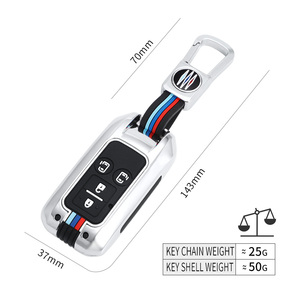 Funda Protectora para Llaves de Coche de Aleación de Zinc y Gel de Sílice para <span class=keywords><strong>SUZUKI</strong></span> Grand Vitara S-CROSS Alivio SX4, Llavero con Anillo, Accesorios para Bolsos - Product Image 4