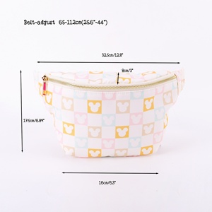 Magic Kingdom Character Jumbo Printed Bum Bag Long Strap Unisex <b>Large</b> Capacity Waterproof Zipper Closure Portable Fanny Pack - Product Image 6