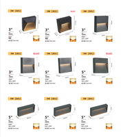 Lampes LED encastrées murales en alliage d'aluminium, indice de protection IP65, 3W, 5W, 6W, pour escaliers, jardins, couloirs et marches.