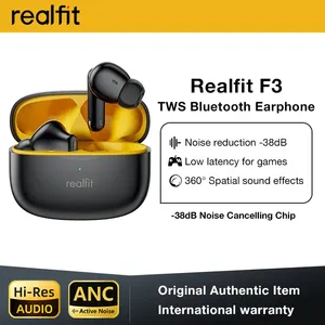 Realfit <span class=keywords><strong>F3</strong></span> ANC Active Noices Annulation BT Écouteurs ENC Appel HIFI Stéréo Superb Bass Écouteurs sans fil Sport Gaming - Product Image 2
