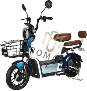 2023 new model, minimalist blue electric city bike, carbon steel, 350W motor lead-acid battery Bonmad e bicycle BM956-1008