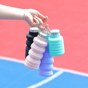 Bouteille d'eau de sport en silicone, bouteille pliable de voyage, gourde - Product Image 5
