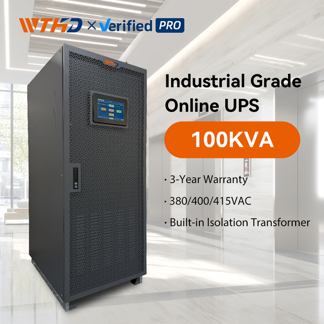 Industrial Low Frequency 100KVA Online UPS 3 Phase 60KVA 80KVA 120KVA 160KVA 200KVA 300KVA 100KW UPS Backup Power Supply