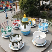 Manège Tasse à Thé Rotative à Basse Tension, Sûr et Antirouille, pour Parcs Communautaires et Attraction Familiale