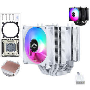 Qiuzaim CPU Cooler với 6 ống dẫn nhiệt bằng đồng & Ba quạt 90mm PWM Tương thích hoàn toàn cho nền tảng máy chủ LGA 2011/X99/X79 - Product Image 1