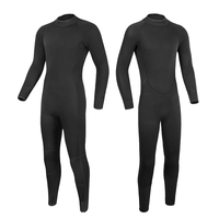 DIVESTAR Jumpsuit kustom untuk pria, pakaian selam Neoprene 3mm lengan penuh dengan ritsleting belakang bersirkulasi dan tahan air