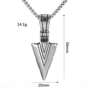 Collar con Colgante de Flecha, Acero Inoxidable, Geométrico, Unisex, Accesorio de Joyería de Moda - Product Image 5