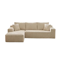 Canapé modulaire en forme de L avec 3 places et couches amovibles pour salon, appartement, bureau