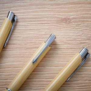 Customizable <b>Bamboo</b> Click Pens - Eco-Friendly Promotional Pens with Logo Printing for Business Gifts - Product Image 3