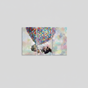 Printed Canvas Art - Colorful Air <b>Balloon</b> Rainbow Gift,SET OF 5 CANVAS - Product Image 2