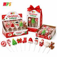 Logo personnalisé Cadeau des Fêtes Vente en gros d'usine de Noël Bonbons durs à saveur fruitée Coiffure Lollipop