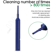Kit de Limpieza de Fibra Óptica, Lápiz de Limpieza de Conectores LC de 1.25mm con un Solo Clic, Herramienta de Limpieza de Fibra Óptica