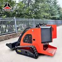 Mini-chargeuse compacte sur chenilles Dong Gong de bonne qualité, 0-6 km/h, pour travaux de terrassement, avec remorque, à vendre