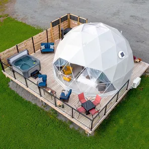 8 Persons Transparent Big Dome Tent Glamping Outdoor Geo Domos
