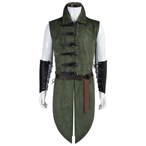 Costume da Uomo per Halloween, Gilet Senza Maniche in Stile Medievale Vintage Steampunk, Abito da Re degli Elfi MDEC-054 - Product Image 1