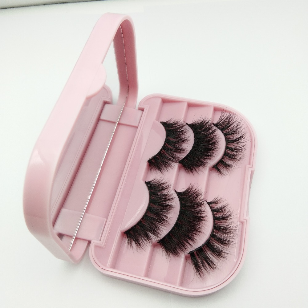 Paquet personnalisé 100% Réel Sibérien fourrure De Vison 3d Faux Cils