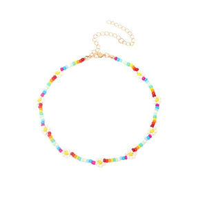 Collar Hecho a Mano con Cuentas de Colores y Diseño Floral, Joyería para Mujer, Origen Yiwu - Product Image 5