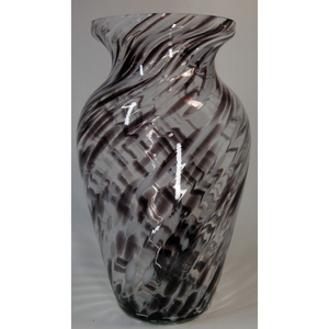 High Quality Italian Murano Glass <b>Vase</b> Flower Holder for Decorating the Home, <b>Unique</b> Design in Transparent Amethyst White Color - Product Image 2
