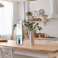 Bouteille d'eau hydrogénée, générateur d'eau hydrogénée 2200PPB en 3 minutes, technologie SPE PEM, machine à eau hydrogénée portable de 14 oz