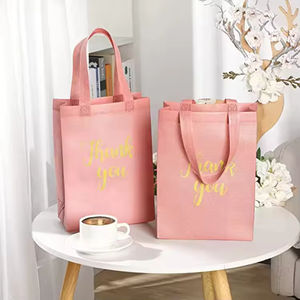 批发定制便携式购物袋可重复使用无纺布袋环保织物无纺布购物袋带定制标志 - Product Image 4