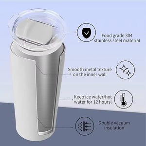 NUEVO Vaso Térmico de Acero Inoxidable de 30oz con Altavoz Bluetooth, USB, Sublimación, <span class=keywords><strong>para</strong></span> Café, Venta al Por Mayor - Product Image 2