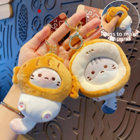 Prix préférentiel Porte-clés chat en peluche super doux et mignon, style dessin animé, jouet chaton, accessoires de sac et de voiture, idéal pour anniversaire