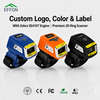 Escáner de Mano, Lector de Códigos de Barras de Anillo para Almacén, Escáner de Dedo 1D 2D CMOS NFC USB para Android Zebra Scanengine EF02 en Existencia