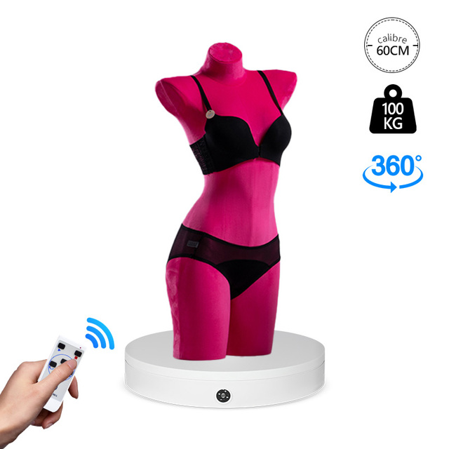 Turntable-BKL 60cm 24in 100kg 220lb Photo Capture 360 Rotary Display Stand Motorized Rotating Mannequin Base Turntable