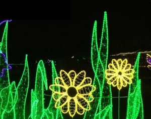 ไฟประดับรูปดอกไม้ LED สำหรับตกแต่งสวนกลางแจ้ง กันน้ำ ไฟประดับสวนลายดอกพลัม ไฟตกแต่งภูมิทัศน์ - Product Image 6