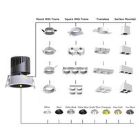 Spots encastrés LED COB anti-éblouissement réglables IP44 à intensité variable en aluminium 25W pour plafond et sol