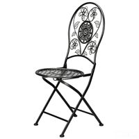 Chaise pliante décorative de style bistrot français, chaise de jardin en métal pour terrasse, chaise d'extérieur pour mariage, événement, banquet, usage commercial