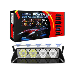 DC12V voiture camion rouge bleu Led stroboscope <span class=keywords><strong>Flash</strong></span> lumière 24SMD ventouse tableau de bord intérieur pare-brise avertissement <span class=keywords><strong>Flash</strong></span> Led lumières S24 - Product Image 1