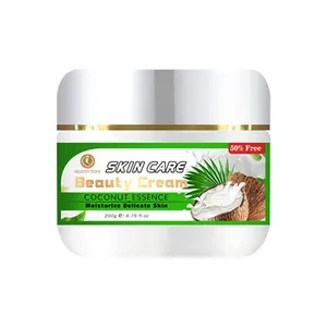 Crema blanqueadora de piel corporal hidratante de coco orgánico