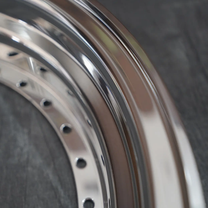 Lèvre de roue 3 pièces pour <span class=keywords><strong>BBS</strong></span> RS <span class=keywords><strong>RF</strong></span> RT 15 à 16 pouces 30 trous Jante 3 pièces polie Double marche lèvre extérieure alliage 6061-T6 - Product Image 5