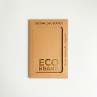Carte de vœux personnalisée en carton écologique, imperméable et résistante à l'huile, avec poche intégrée et emplacement pour carte de visite