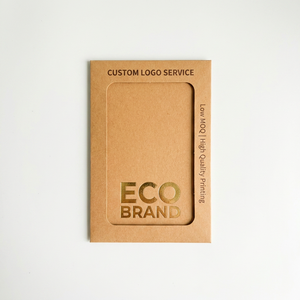 Carte de vœux personnalisée en carton écologique, imperméable et résistante à l'huile, avec poche intégrée et emplacement pour carte de visite - Product Image 4