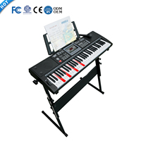 Popular 61-Keys Black/White Piano Color Digital Music Keyboard Synthesizer Electronic Organ Built-In Speaker Portable Lighting