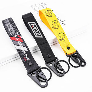 High Quality Woven Embroidered Logo Polyester Short Wrist <strong>Lanyard</strong> <strong>for</strong> <strong>Keys</strong> Keychain Custom Cute Motorcycle Wrist <strong>Lanyards</strong> - Product Image 3