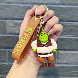 Porte-clés en caoutchouc 3D mignon <span class=keywords><strong>Shrek</strong></span>, chat portant des bottes, monstre de dessin animé, pendentif, petit bijou exquis, cadeau avec sac pour les couples - Product Image 4