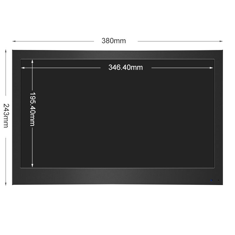 15.6 Inch Metal Casing Industrial Screen IPS1366*768/ IPS1920*1080 Wall Mounted Industrial Monitor VGA,HD*MI Display