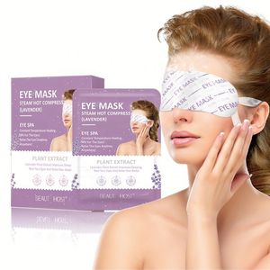 Masque oculaire relaxant à la lavande, masque oculaire chauffant à la vapeur, masque oculaire apaisant et relaxant, patch oculaire à la lavande avec logo personnalisé OEM - Product Image 1