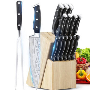 18ピースプレミアム高炭素ステンレス鋼キッチンホビーシェフのクッキングナイフブロックセット - Product Image 1