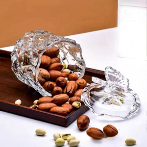 Pot de <span class=keywords><strong>rangement</strong></span> en verre de style européen, luxe léger, avec couvercle, polyvalent, finition brillante, pour décoration intérieure, idéal pour cotons-tiges, cure-dents, snacks, sucre en cubes - Product Image 3