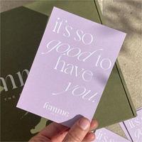 Cartes de remerciement professionnelles en papier de luxe avec impression de logo or rose personnalisée, cartes en papier personnalisées de haute qualité, impression offset