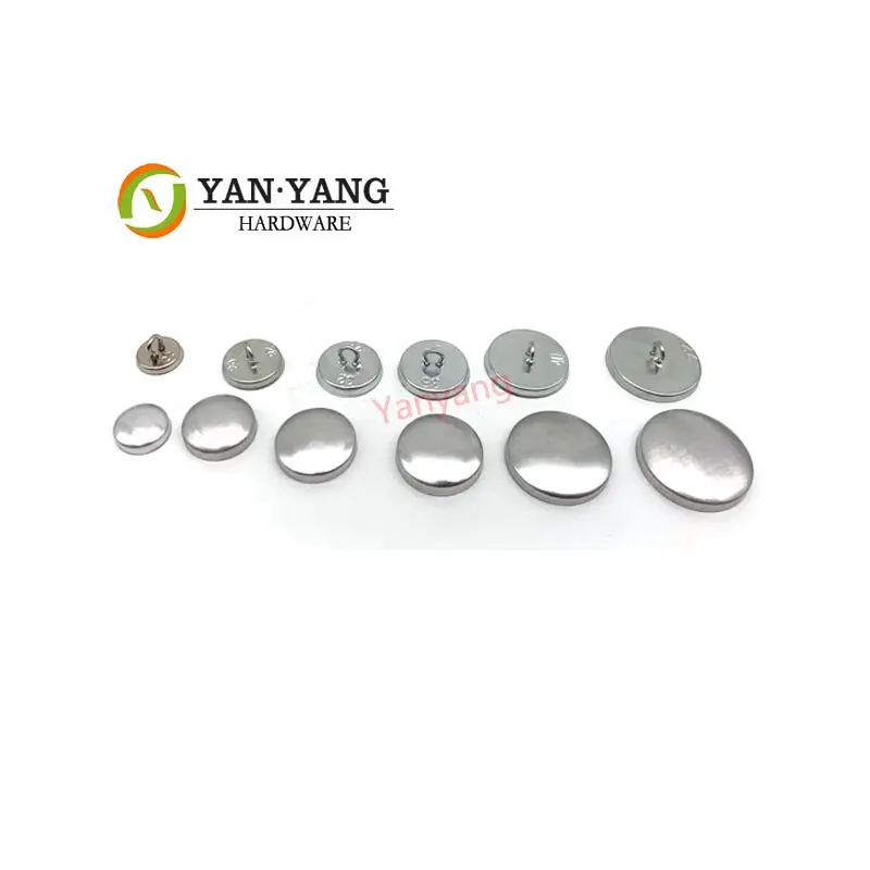 Yanyang Fabriek Verkoop Verschillende Maten Platte Achterkant Doek Wrap Knoop Stof Bedekt Meubelknopen Voor Sofa