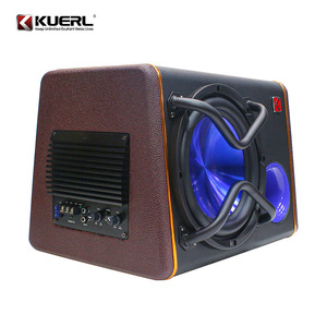 Subwoofer actif KUERL 10 pouces 12V pour mise à niveau audio automobile avec lumière LED bleue pour système sonore de véhicule - Product Image 1